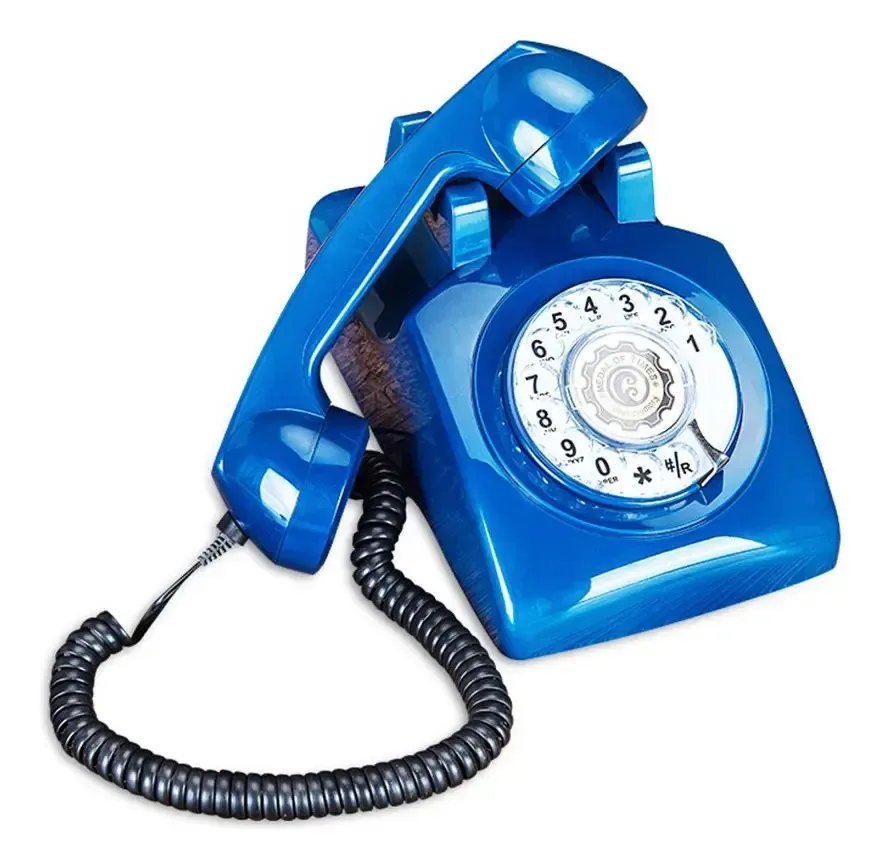 Fone de ouvido Nwkhrso retrô/antigo/clássica/telefone/rotativo/metal, tons eletrônicos, telefone com fio de metal, telefone fixo