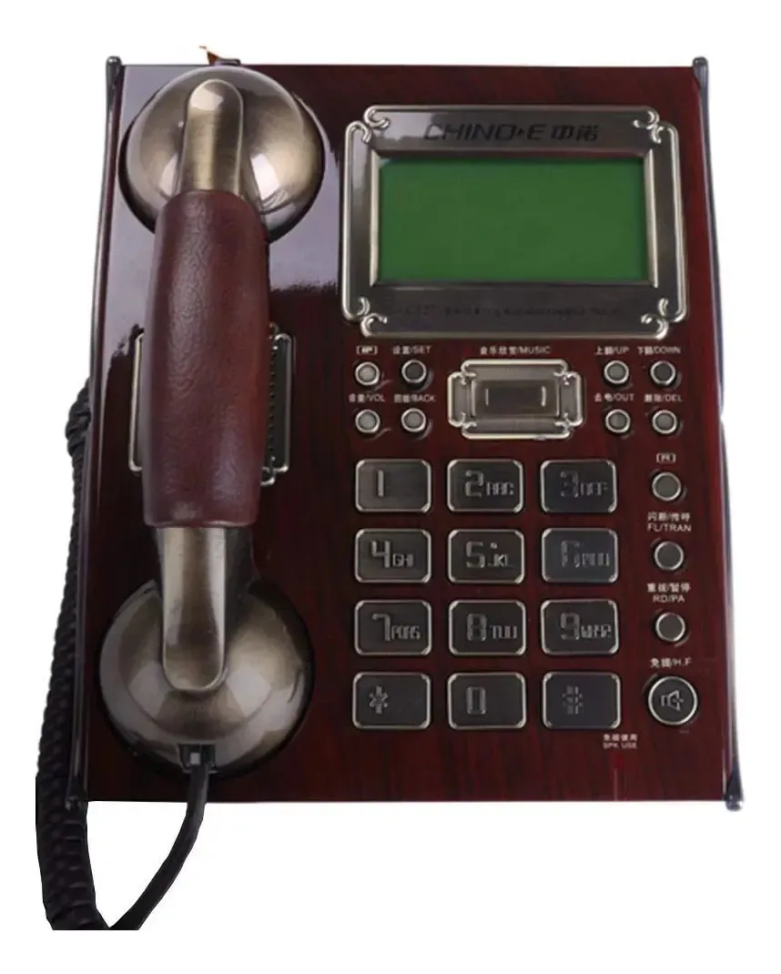 Telefone retrô vintage Nwkhrso, telefone de mesa convencional de parede, telefone fixo clássico com fio que economiza espaço para casa, hotel ou escritório, rede