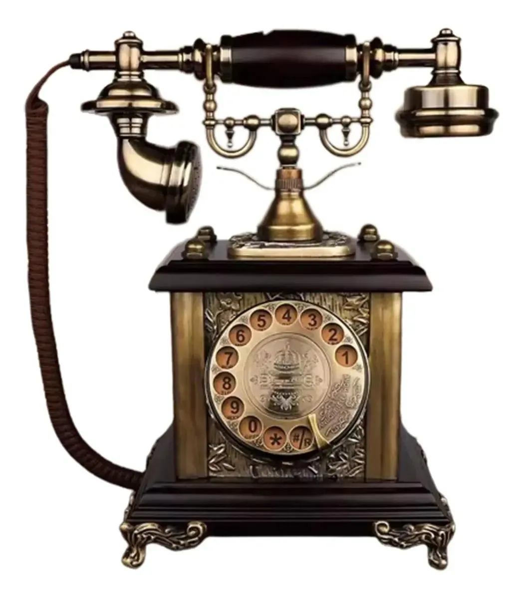 Telefone rotativo vintage Nwkhrso, telefone fixo analógico, telefone com fio, decoração clássica para casa/escritório, telefone antigo