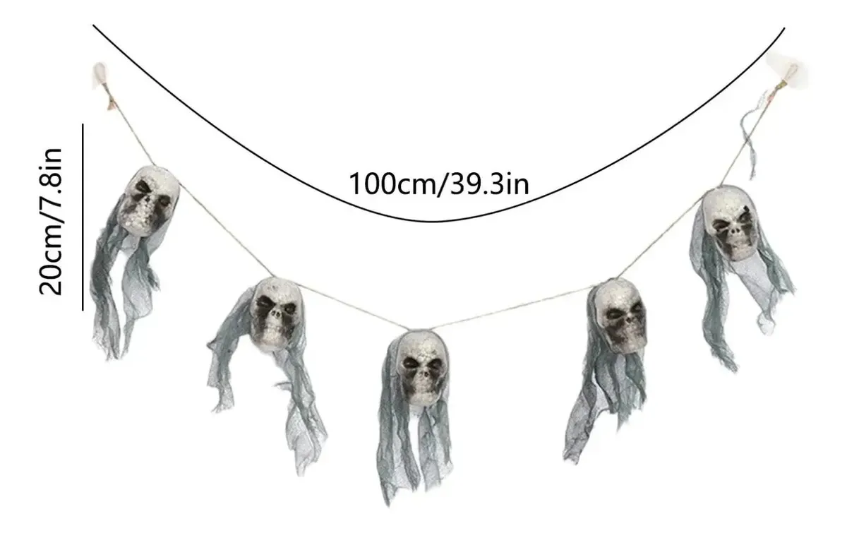 Enfeites de Halloween Qiooqsaq, pequenos enfeites suspensos em forma de esqueleto para ambientes internos e externos, decoração de casa mal-assombrada, acessórios de terror de Halloween, decoração...