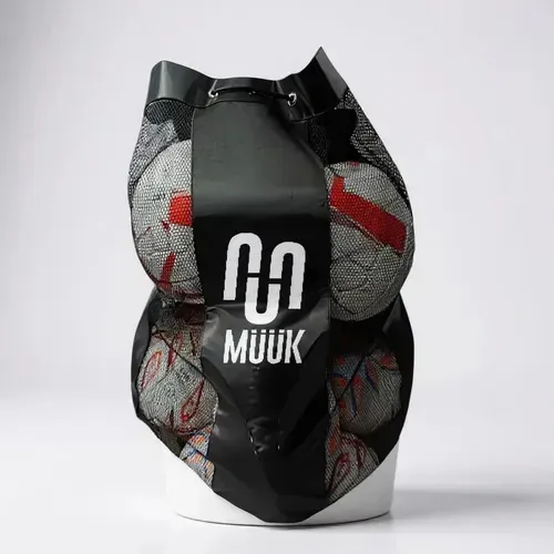 Bolsa de transferência de bolas esportivas Muuk, 18 unidades, bolsa Muuk Black Ball