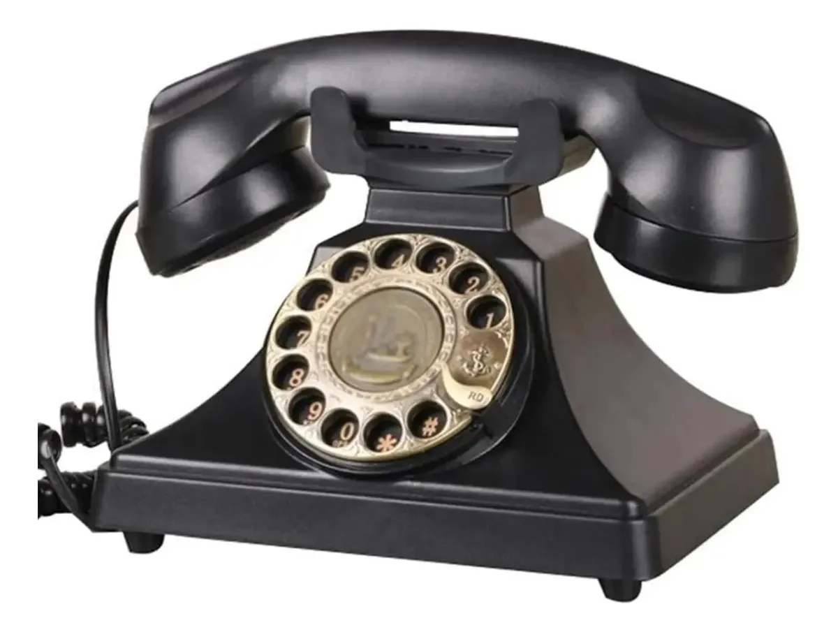 Decoração para escritório ou casa: Estátua abstrata exclusiva, escultura criativa em forma de esfera giratória, telefone fixo retrô vintage, telefone residencial, telefone de escritório, decoração...