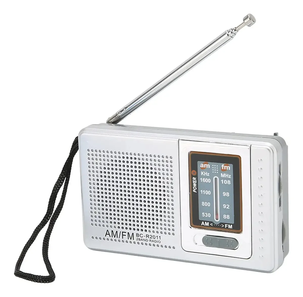 Rádio AM/FM portátil, rádio portátil de bolso com bateria, rádio com antena telescópica, alto-falantes, mini rádio de bolso para idosos em casa ao ar livre