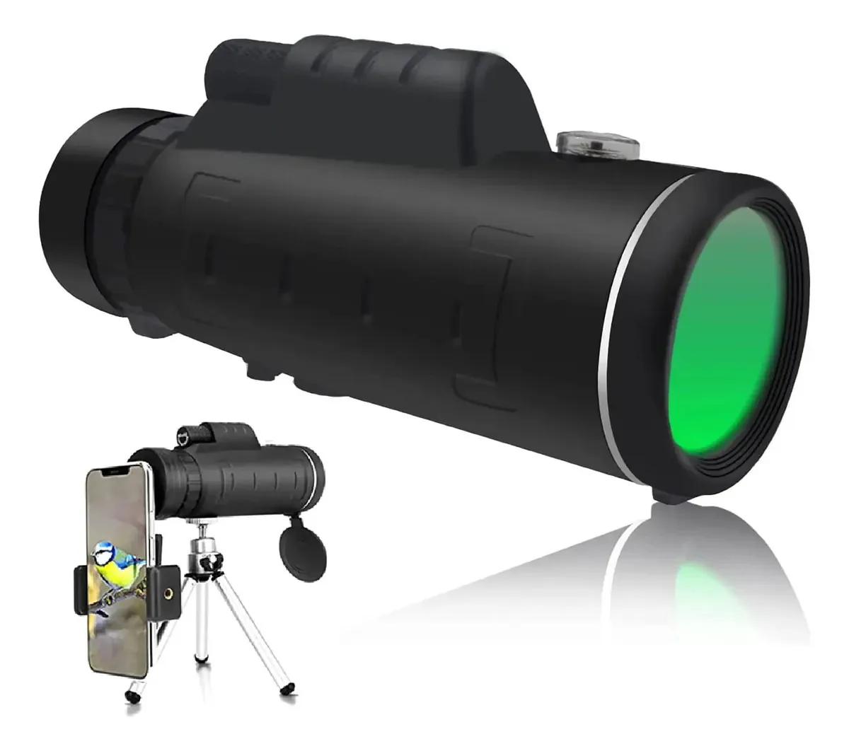 Telescópio monocular de alta ampliação Qiands 40 × 60, lente Fmc profissional Hd Bak4 Prism Fmc, monóculos impermeáveis para adultos, adequados para observação de pássaros, acampamento com viagem