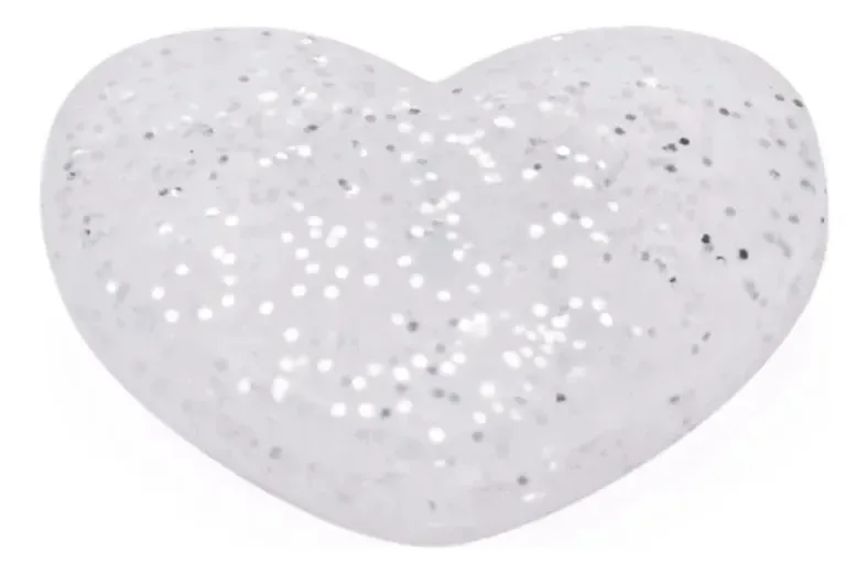 Antivibrador Pro Spin Coração Glitter Branco