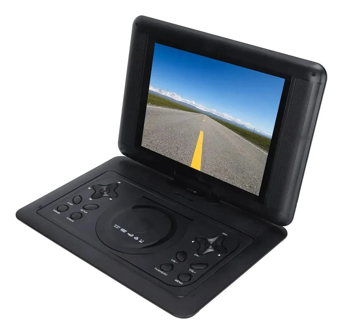 Leitor de DVD portátil Bter, tela giratória HD de 12,0 polegadas, reprodutor de DVD pessoal compatível com USB, rádio FM, reprodutor de DVD para carro móvel, sincronização com TV (us)