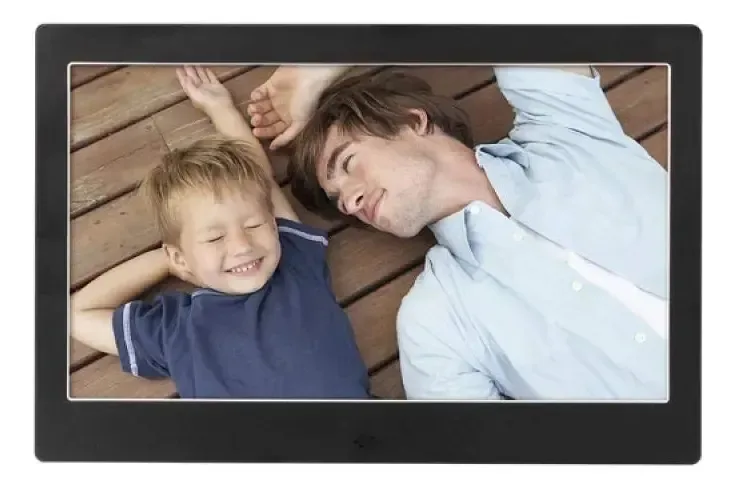 Porta-retratos digital Usmask Spacmirrors, 10 polegadas, HDMI HD, multifuncional, eletrônico, para família e amigos (prateado)