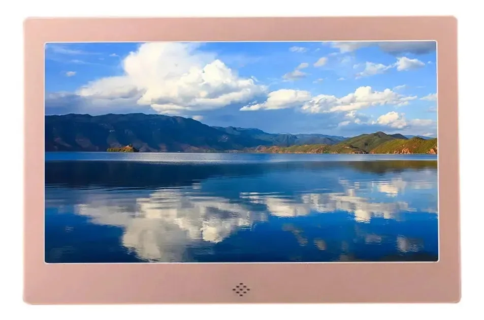 Moldura fotográfica digital Spacmirrors, moldura digital de 10 polegadas, máquina de publicidade em vídeo, suporte multifuncional para álbum de fotos eletrônico HD, display HDMI, tela LED PA