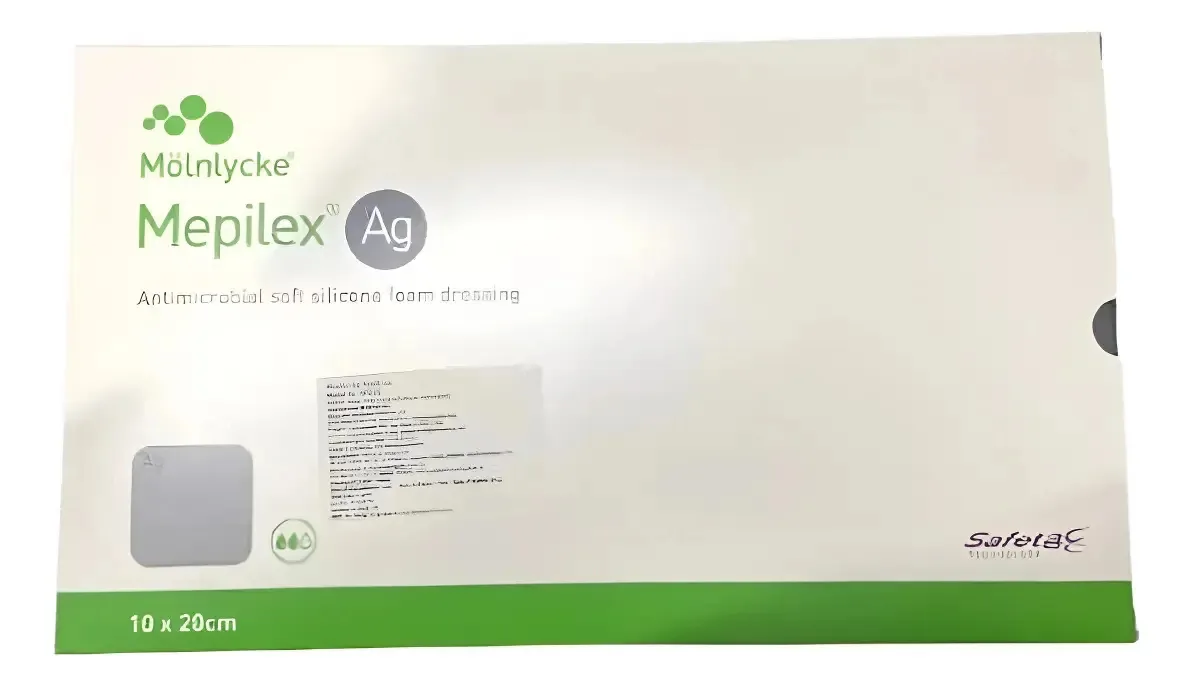 Curativo Adesivo Mölnlycke Mepilex Ag 10x20 cm