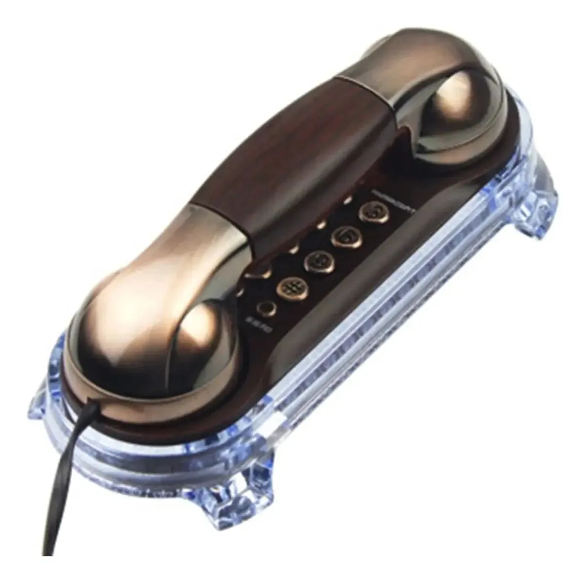 Mini telefone retrô montado na parede Gtfdxj, telefone com fio, telefone fixo, telefone antigo elegante para casa e hotel