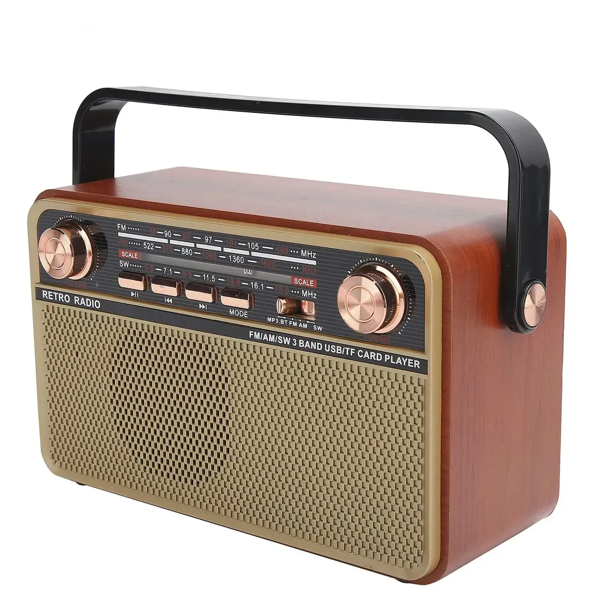 Rádio Yeck, rádio USB, rádio portátil, bom efeito de rádio doméstico ao ar livre