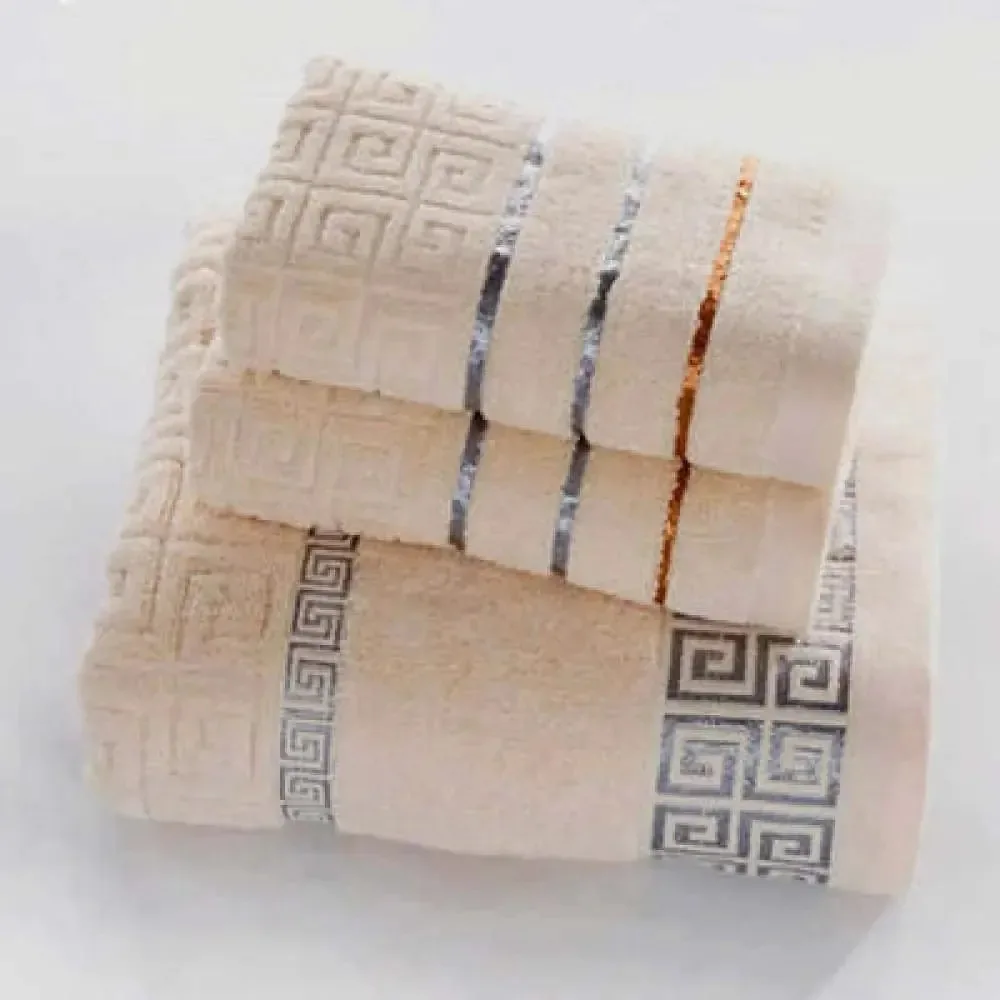 Conjunto de toalhas de banho Qiooqsaq, 100% algodão, banho, estampa geométrica, toalha de banho para adultos, rosto e mãos, lenço felpudo, toalha esportiva de viagem, branca (b amarela)