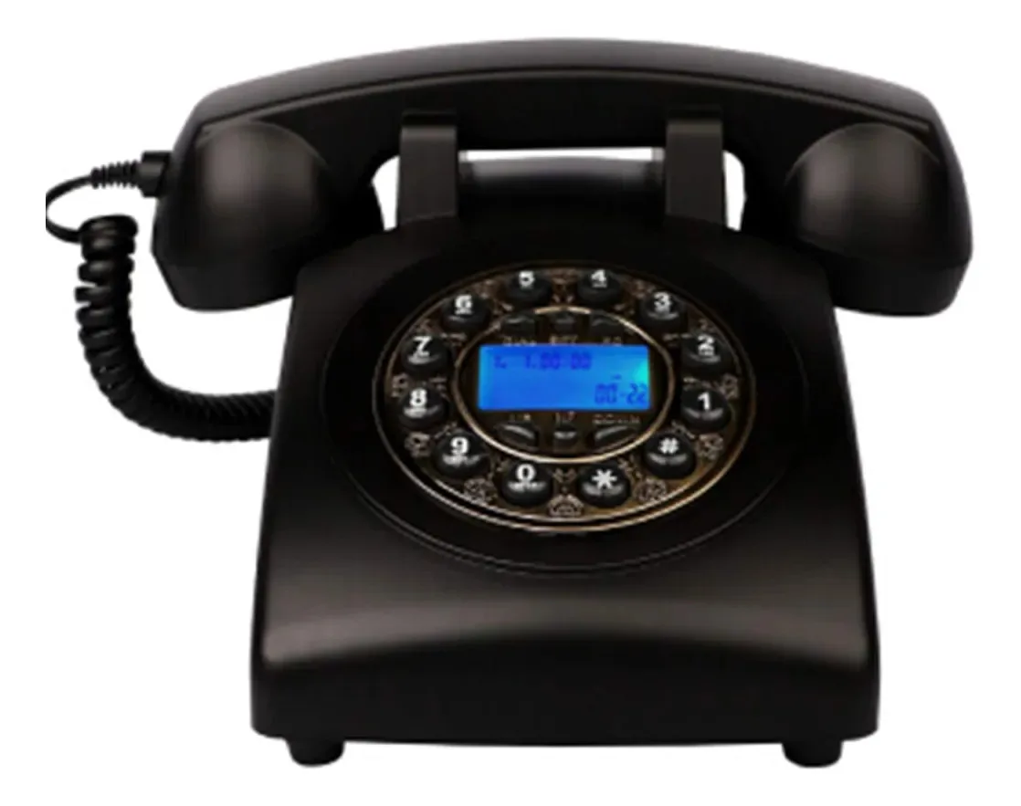 Telefone retrô clássico Dsdd Telefone fixo para escritório doméstico Telefone fixo vintage de estilo retrô