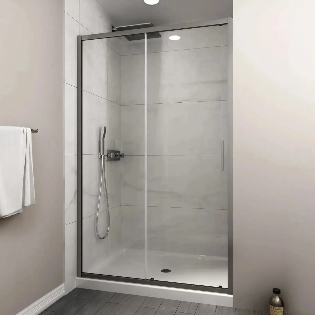 Tela frontal deslizante Premium Gun Metal 110x190 cm