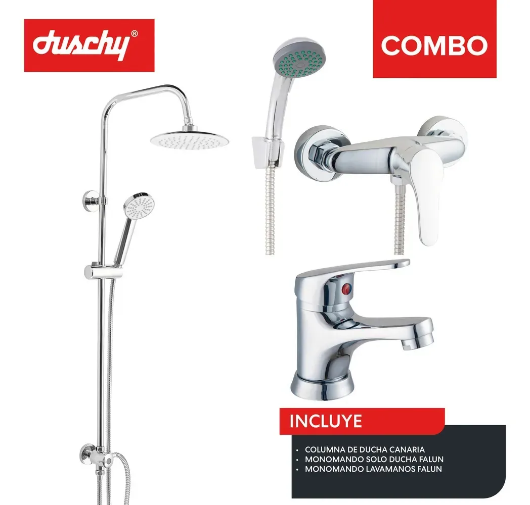 Combo Canary Column e torneiras de chuveiro Falun | Duschy
