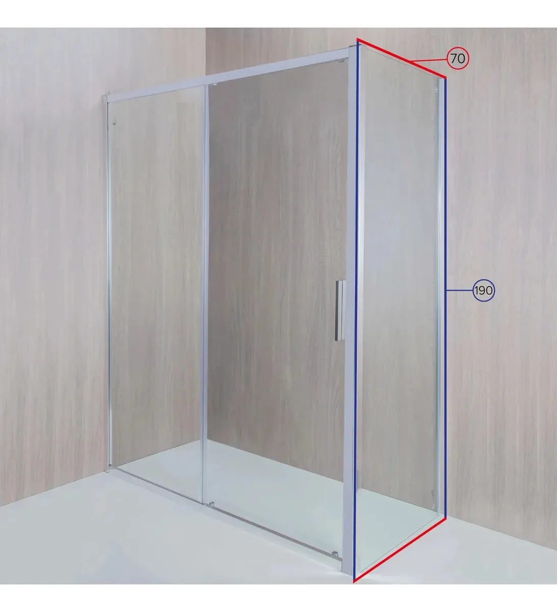 Tela de painel lateral de 70 cm para porta deslizante