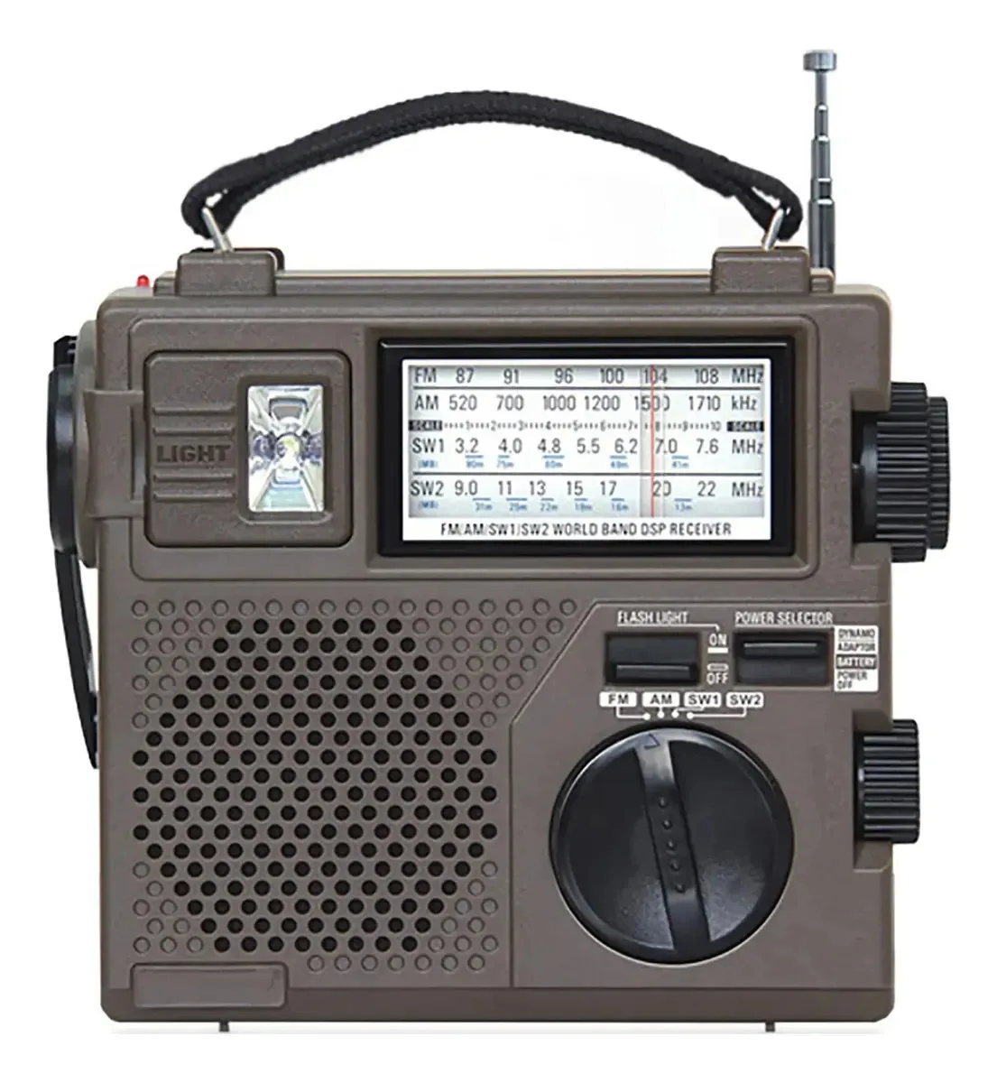 Rádio FM portátil Vadsbo, gerador de manivela, rádio de emergência, rádio de manivela com lanterna, rádio Dab, rádio FM/MW/Sw1/sw2