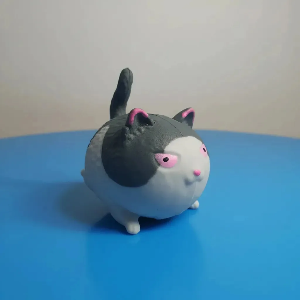 Brinquedo antiestresse Squishy Angry Kittens Fun Squeeze cinza
