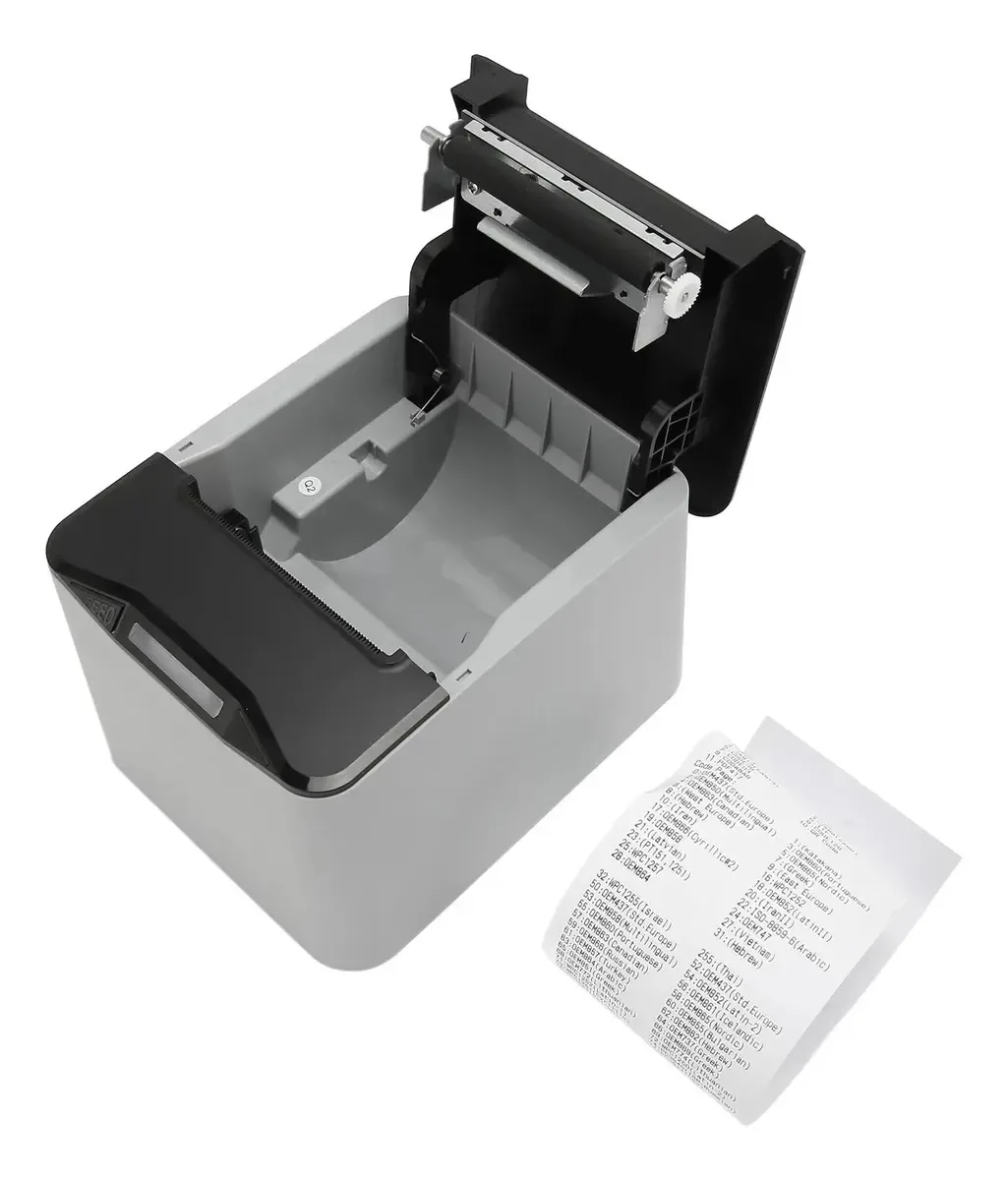Impressora térmica de recibos Dauz, impressora POS moderna de 80 mm com baixo ruído e porta LAN para cozinha (plugue americano)