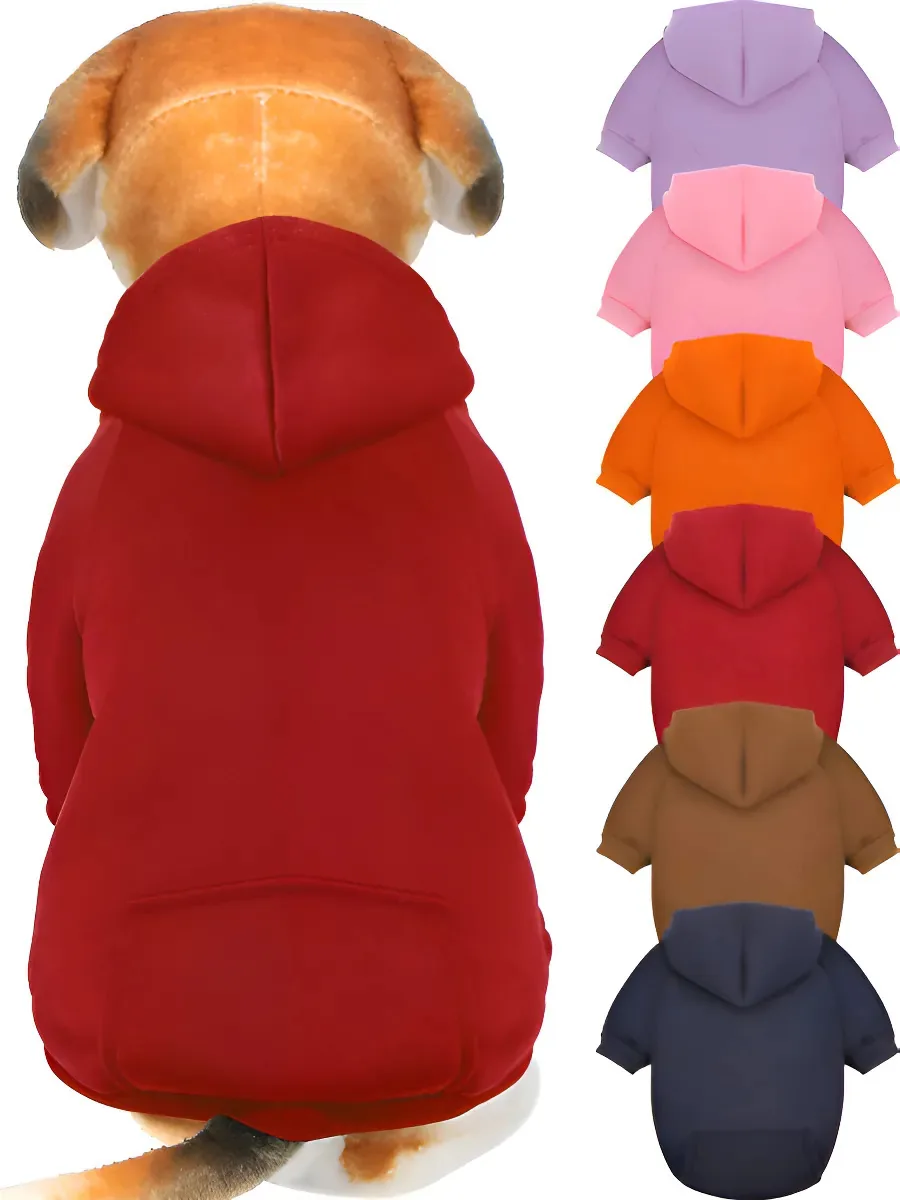 6 peças de moletons para cães, suéteres, roupas para cães, sua cor média