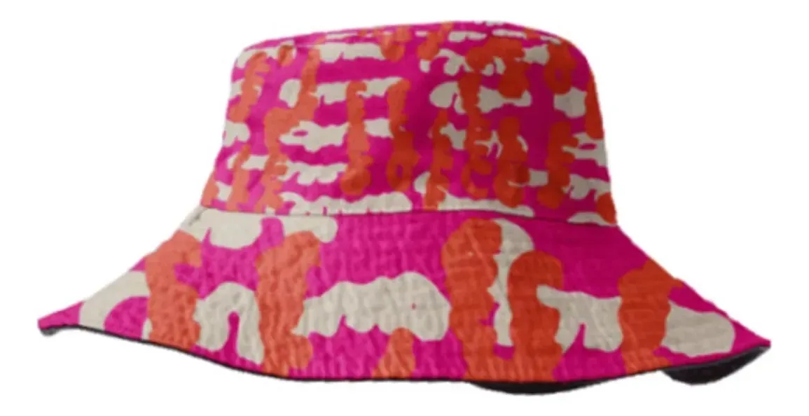 Chapéu Banho Sol Dupla Face Proteção Solar Sea Float Cats M Rosa Cats