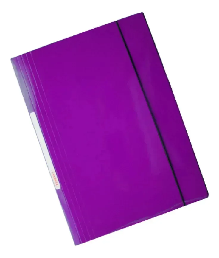 Pasta elástica de papelão plastificado Teoria Oficio Cor Violeta