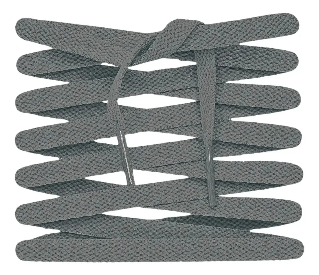 Cadarços de tênis Nike/Adidas Premium, cadarços planos cinza escuro