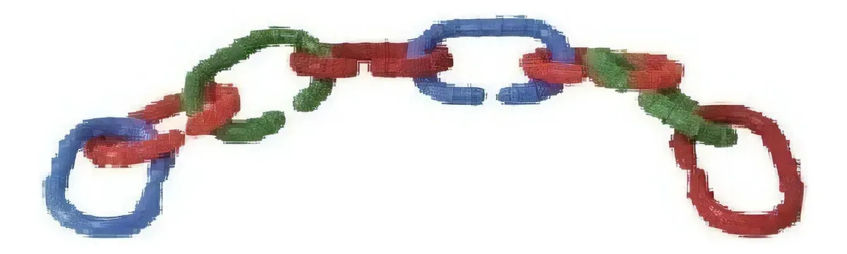 Texturas de correntes de brinquedos educacionais