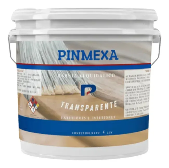 Verniz alquídico Pinmexa Barnimexa 4l, proteção e cor transparente brilhante