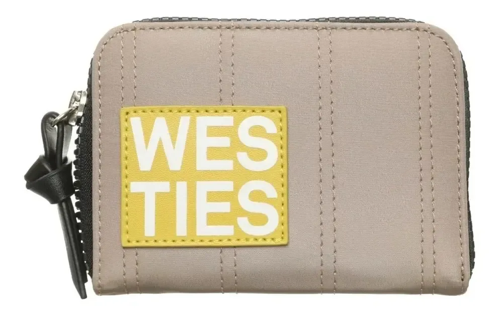 Bolsa feminina Westies HBJosier20we com estampa gráfica, cor marrom, design de tecido liso