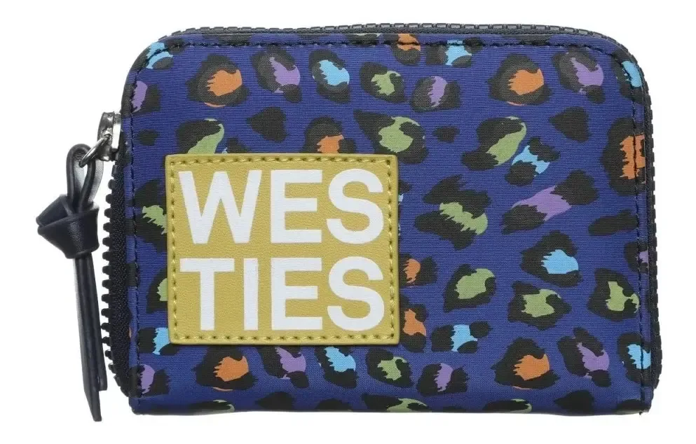 Bolsa feminina Westies HBJosier20we com estampa gráfica, cor azul marinho, design de tecido liso