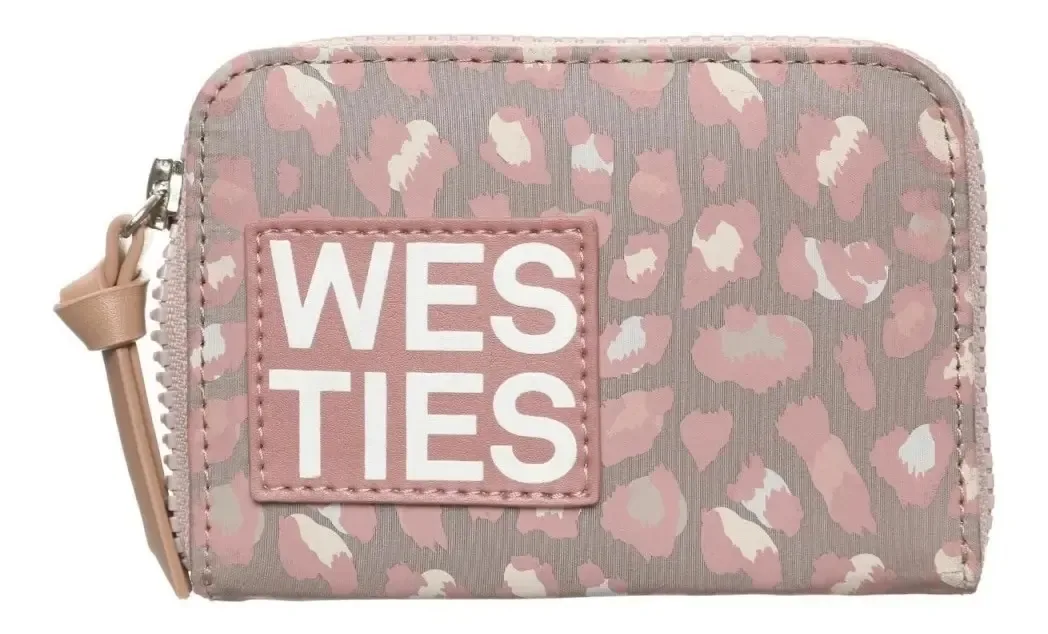 Bolsa feminina Westies HBJosier20we com estampa gráfica, cor de coral, design de tecido liso
