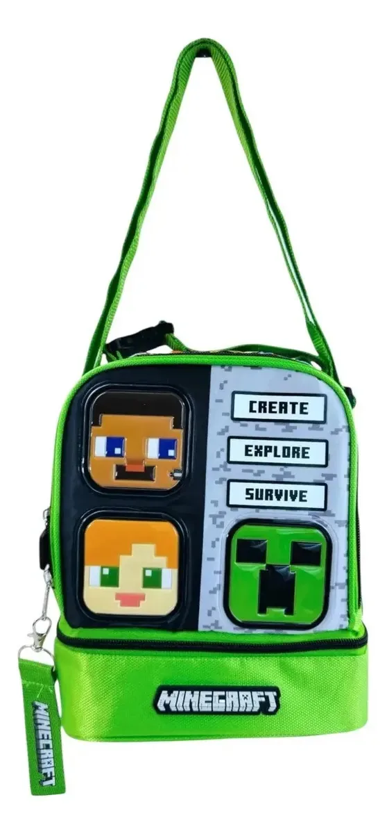 Lancheira Minecraft 181315 verde
