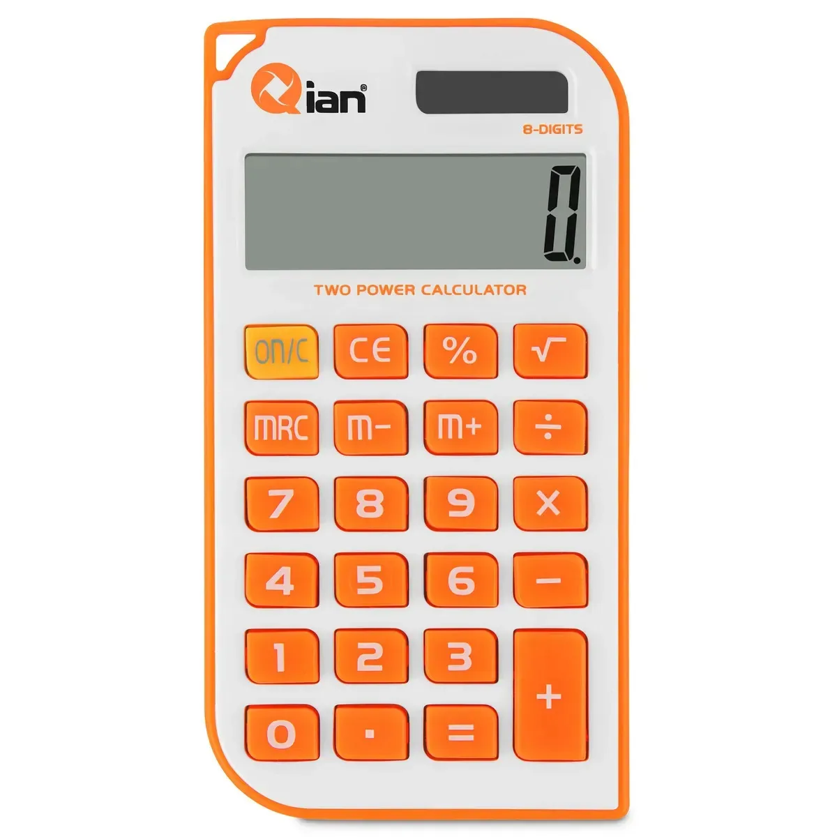 Calculadora compacta Qian com energia solar e bateria, calculadora de bolso com display de 8 dígitos, APS, componentes eletrônicos, minicalculadora, QYD-164ec-01