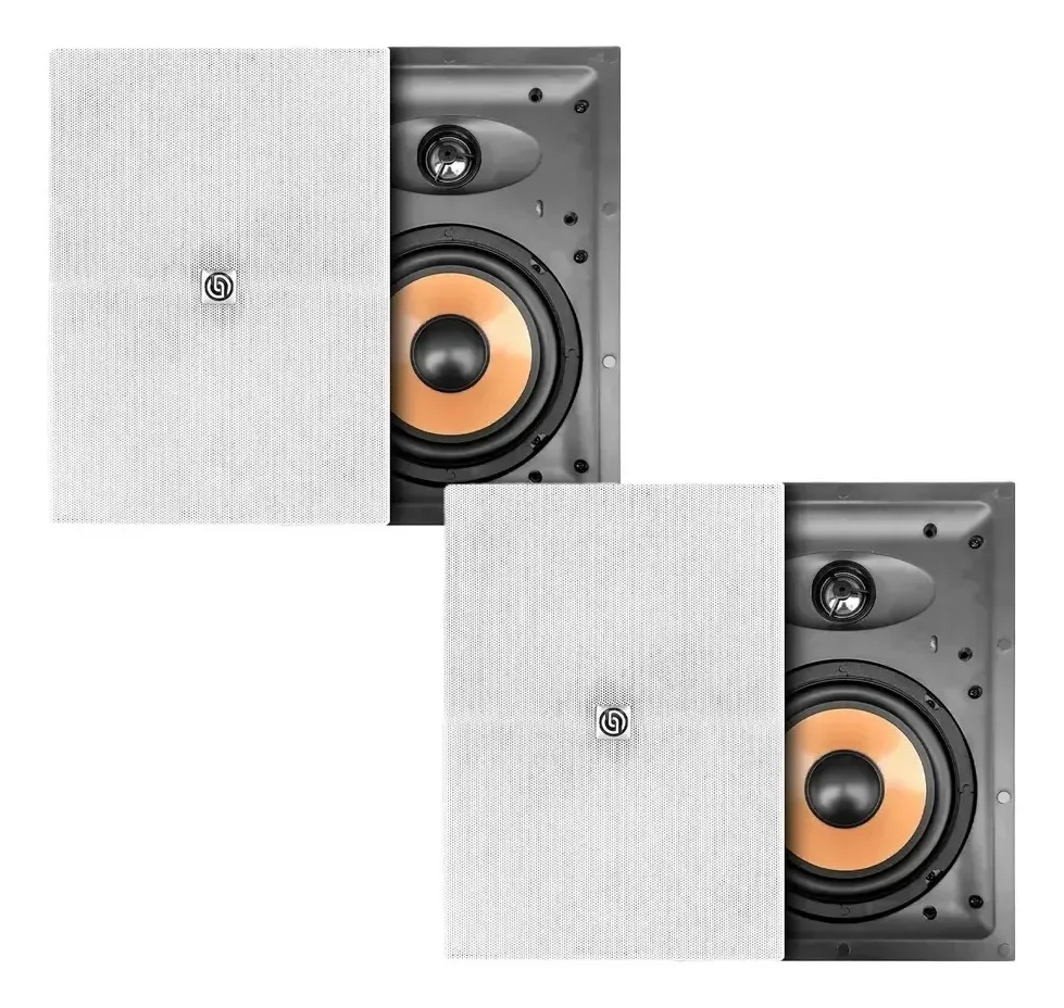 2 alto-falantes passivos de teto ambiente de 6,5 polegadas da Steelpro White