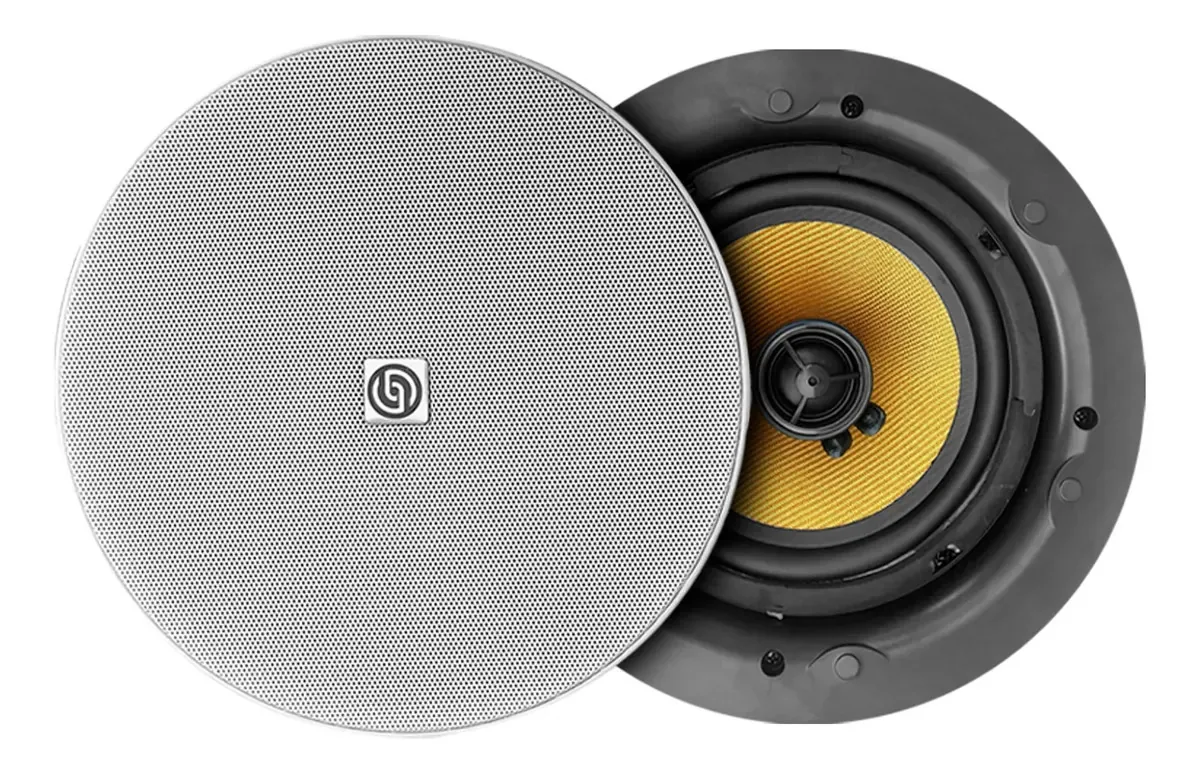 2 alto-falantes passivos de teto ambiente de 6,5 polegadas da Steelpro White