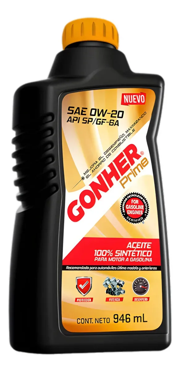 Óleo de motor sintético Gonher Prime 0w20 946 Ml