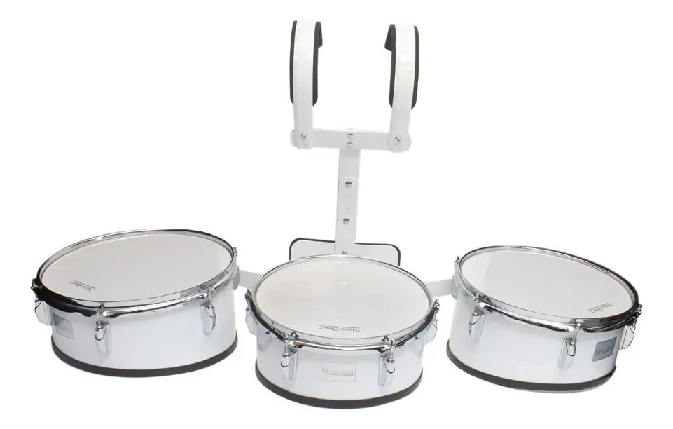 Novo tambor de marcha multitenor Beat NB-Tenor3 com arnês branco