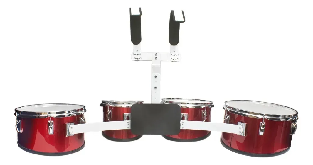 Novo tambor multitenor Beat NB-Tenor4 March com arnês vermelho