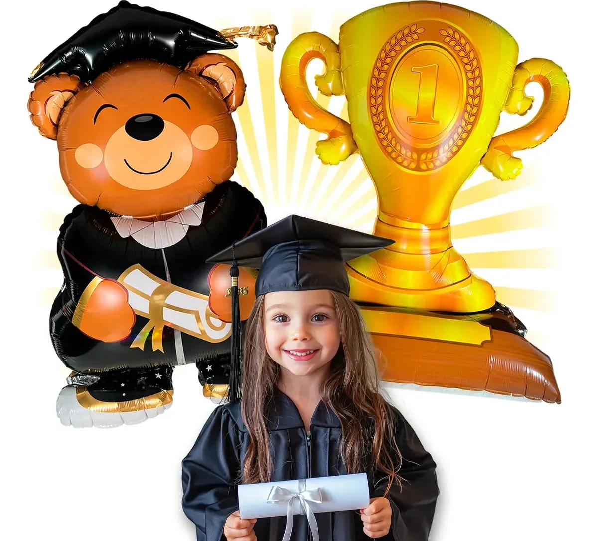 2 peças, decoração de taça de troféu Golden Globe Bear, festa, formatura