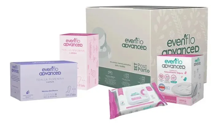 Kit pós-parto avançado Evenflo, 4 peças, branco