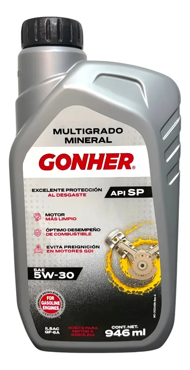 Óleo de motor Gonher 5w30 Sp 946 ml