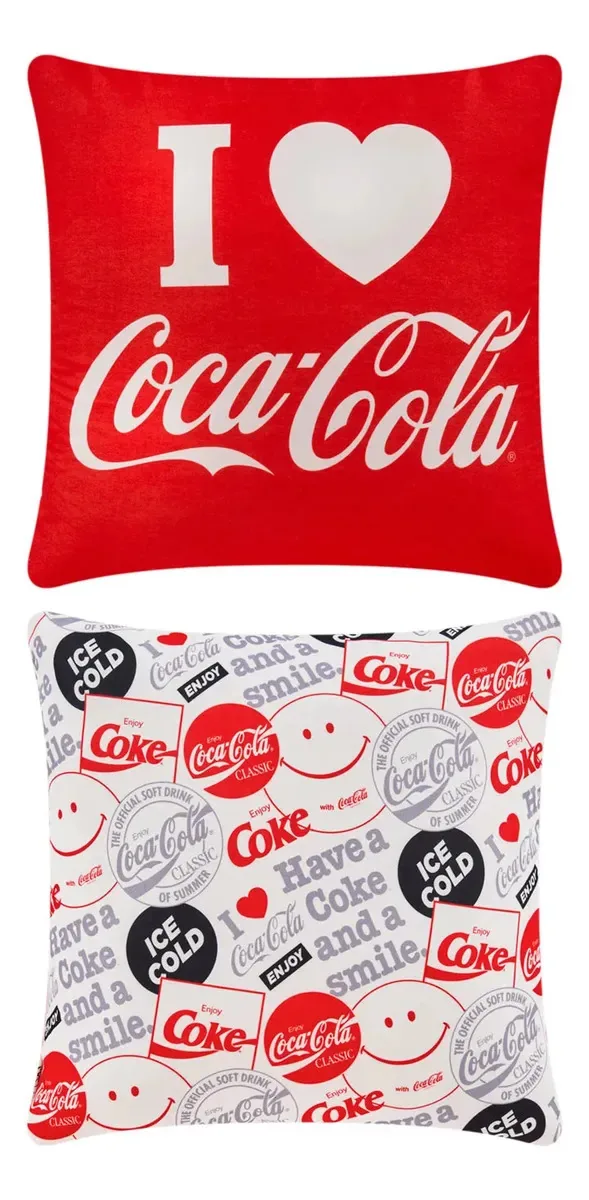 Almofada reversível Coca - Cola Love - Providence Red Coca-cola Love