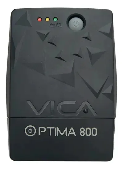 No Break Vica Optima 800, 480w, 800va 6 saídas pretas