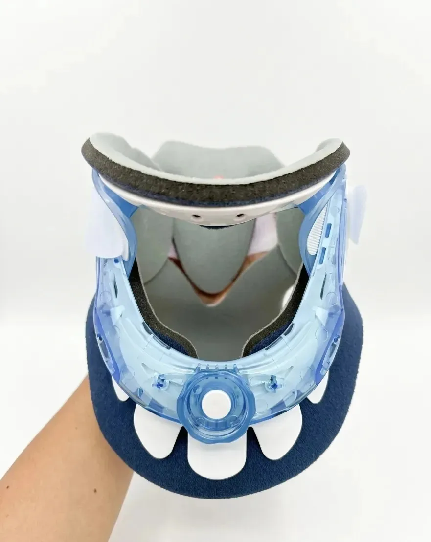 Colar cervical rígido tipo Aspen com altura ajustável azul