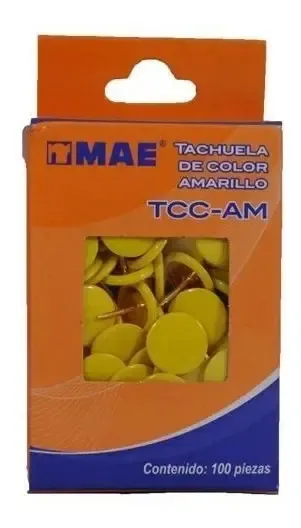 100 tachas de polegar amarelas. TCC-am Amarelo