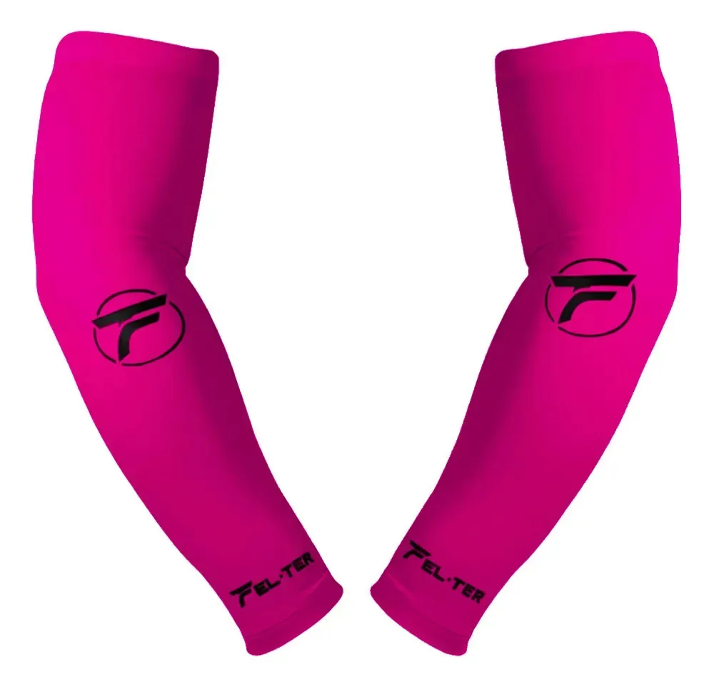 Mangas esportivas, Felter Sports, proteção UV rosa tamanho M