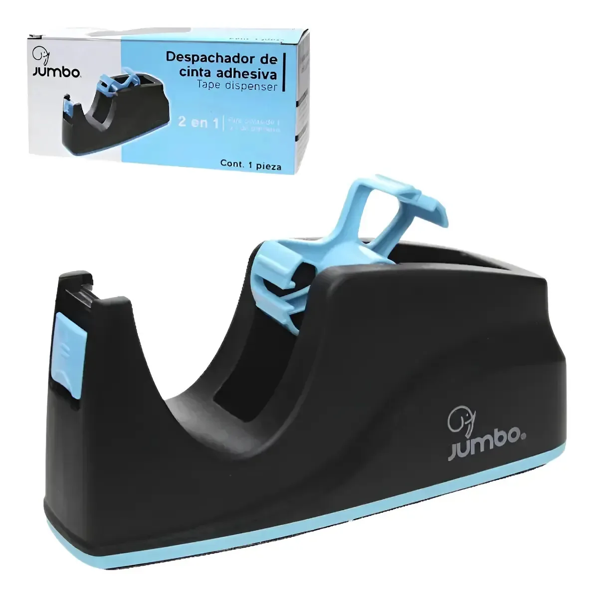 Dispensador de fita adesiva Jumbo Pdd1 2 em 1 preto
