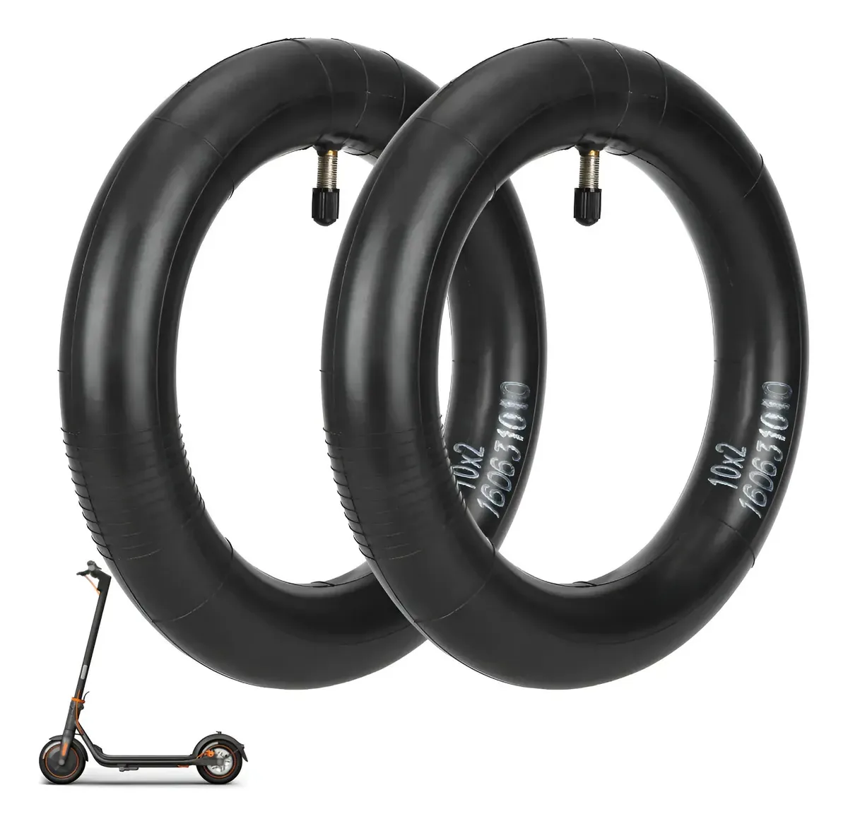 2 câmaras de pneus de 10x2-6,1 polegadas para scooter elétrico