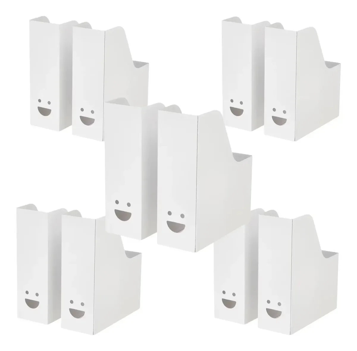 Porta-revistas branco ecológico - papelão (pacote de 10 unidades) branco